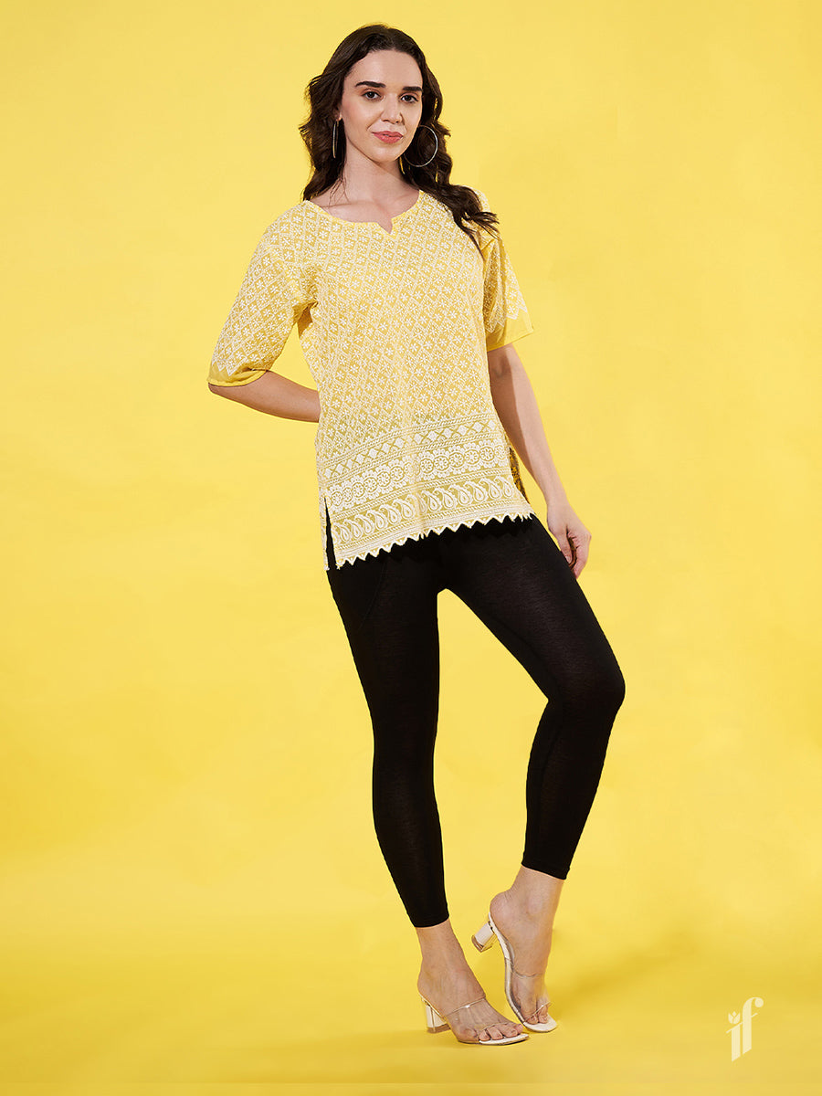 Black Cotton 7/8 Leggings