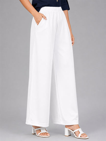 Angelic White Rayon Palazzo