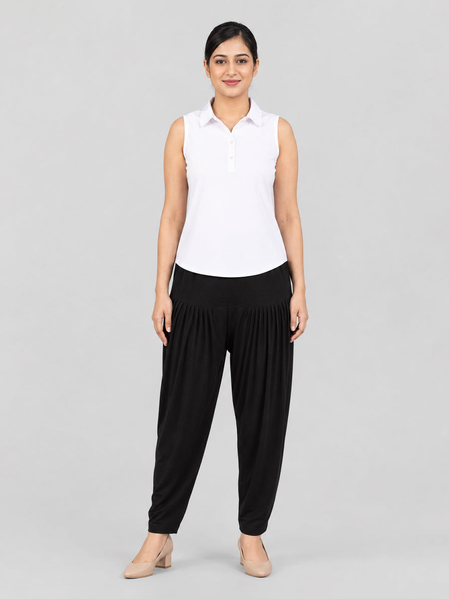 Black Cotton Patiala Pants