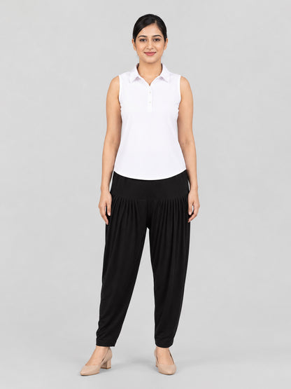 Black Cotton Patiala Pants