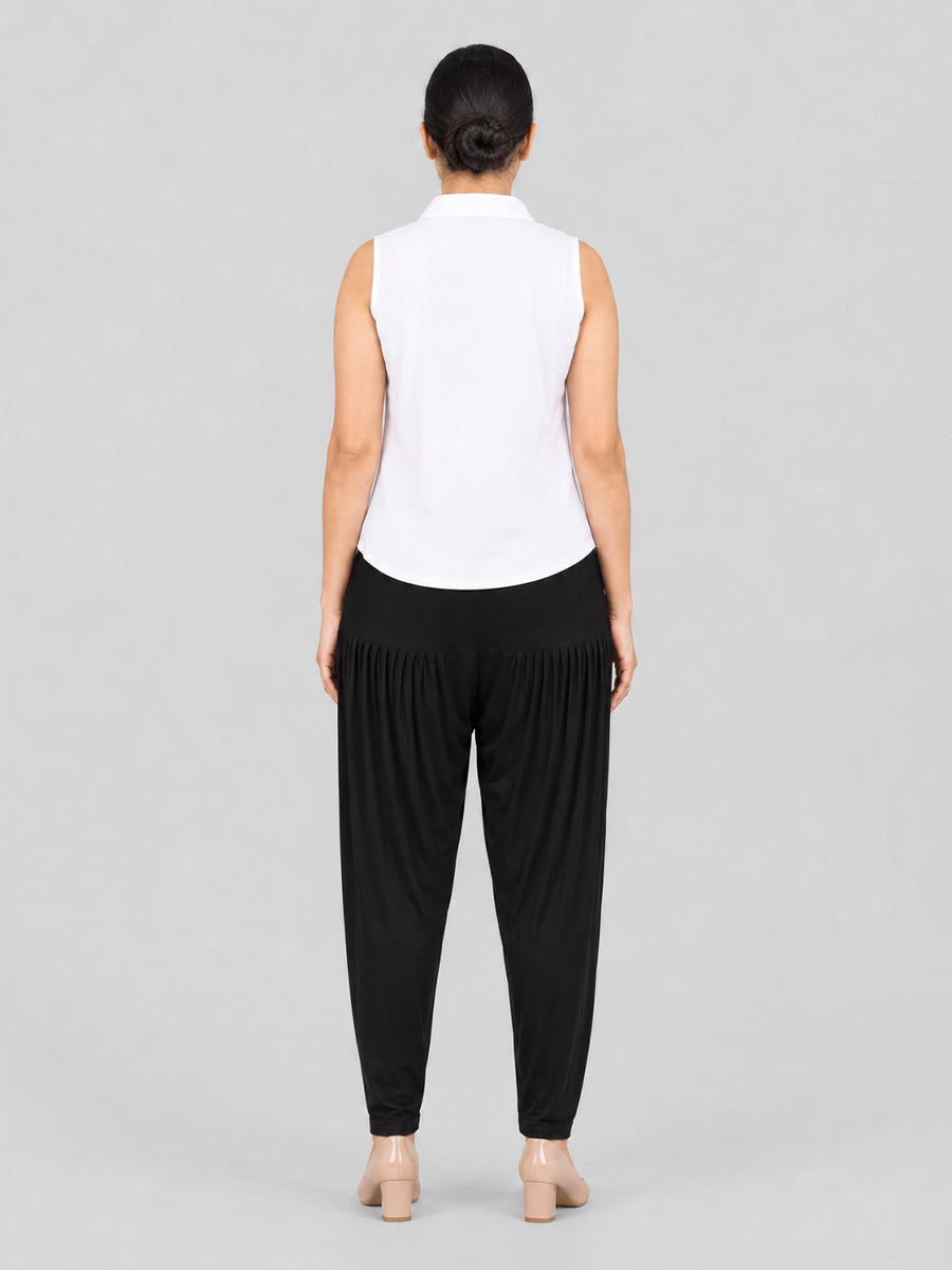 Black Cotton Patiala Pants