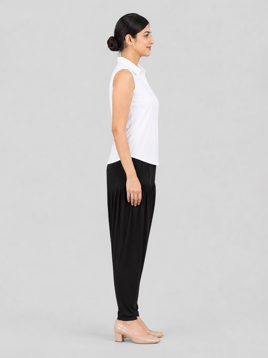 Black Cotton Patiala Pants