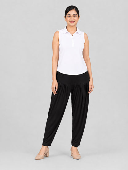 Black Cotton Patiala Pants