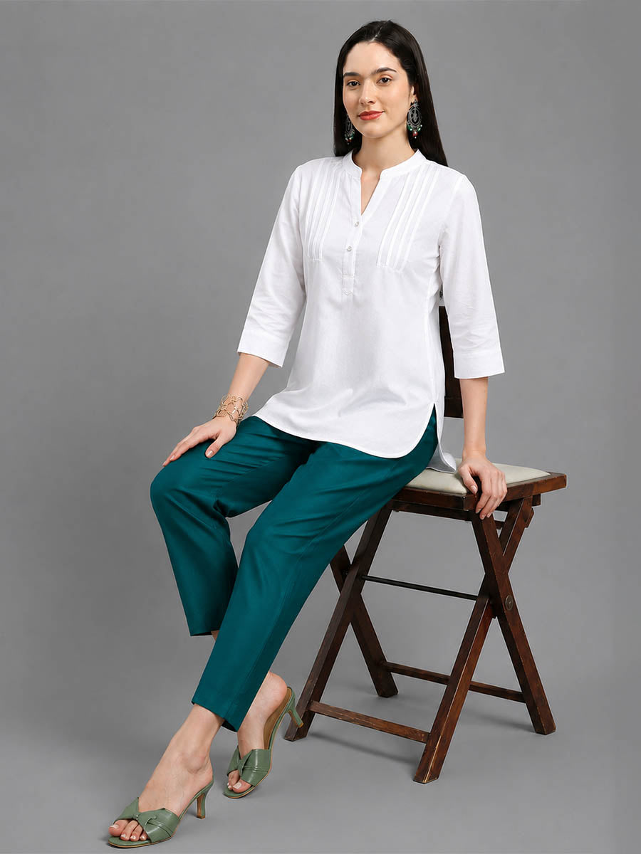 Silky Kurti Pant New N Green
