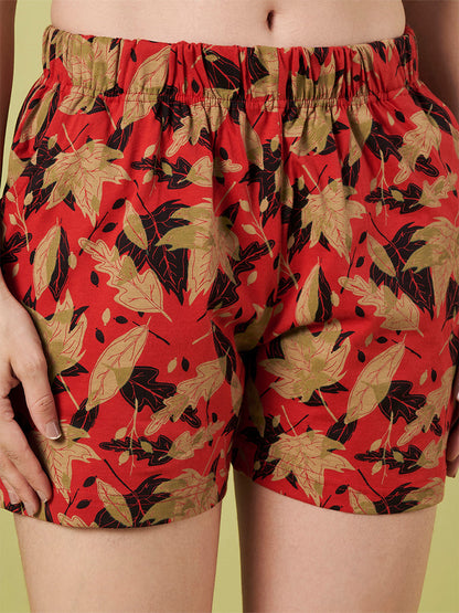 Red AOP Shorts