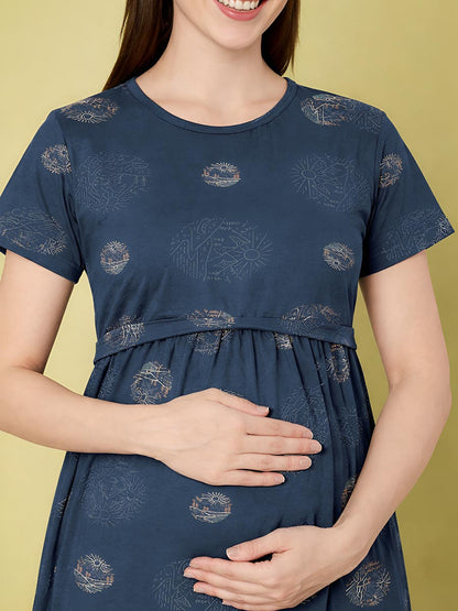 N Green AOP Printed Maternity