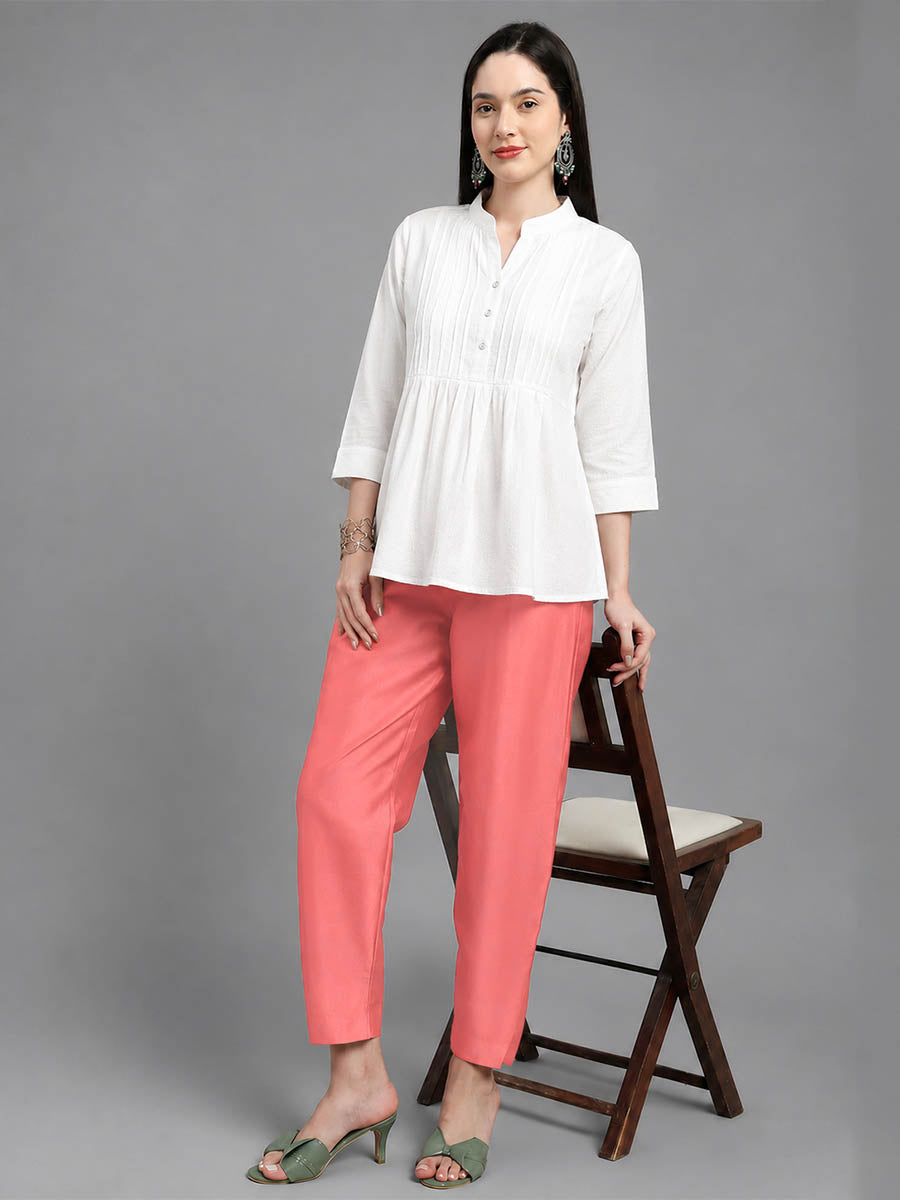 Silky Kurti Pant Tea Rose