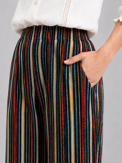 Black AOP Printed Palazzo