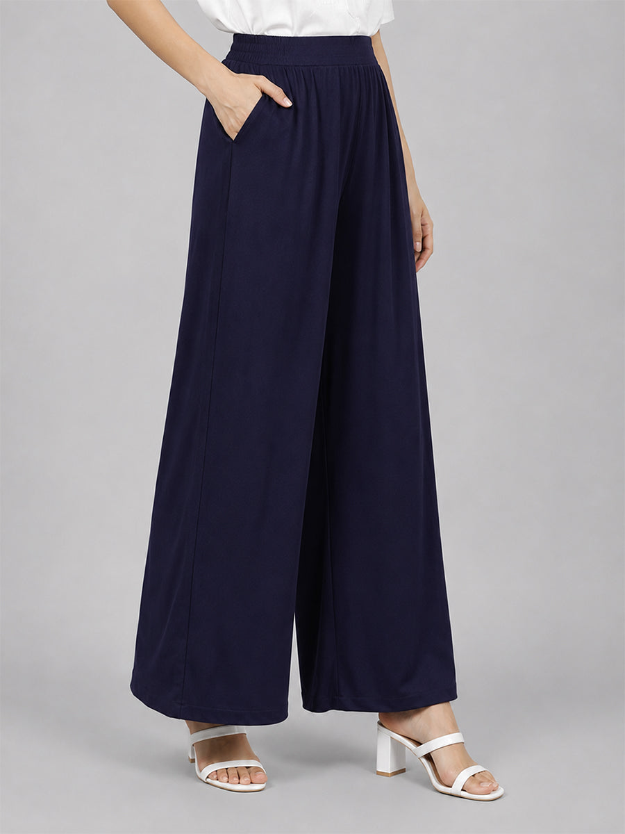 Navy Rayon Palazzo