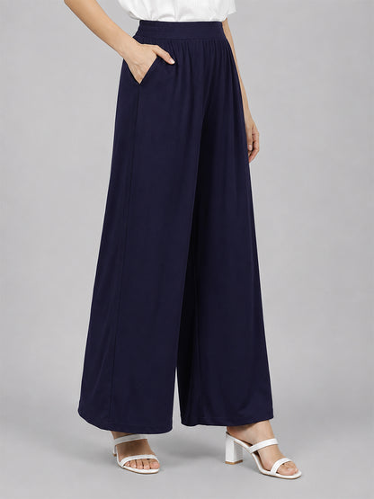 Navy Rayon Palazzo