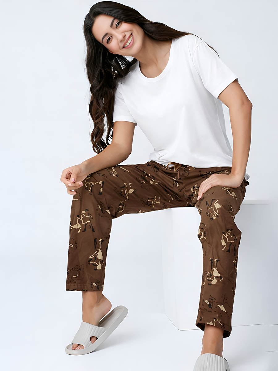 Brown AOP Night pant