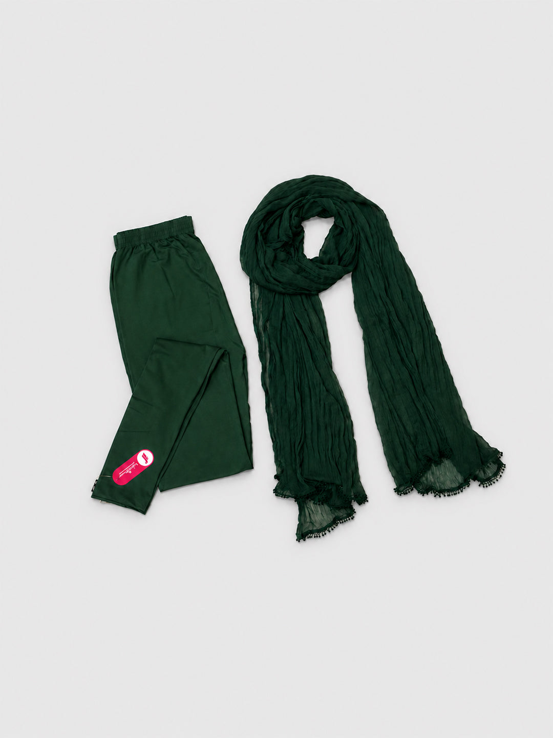 B Green Ankle Leggings with Shawl Combo