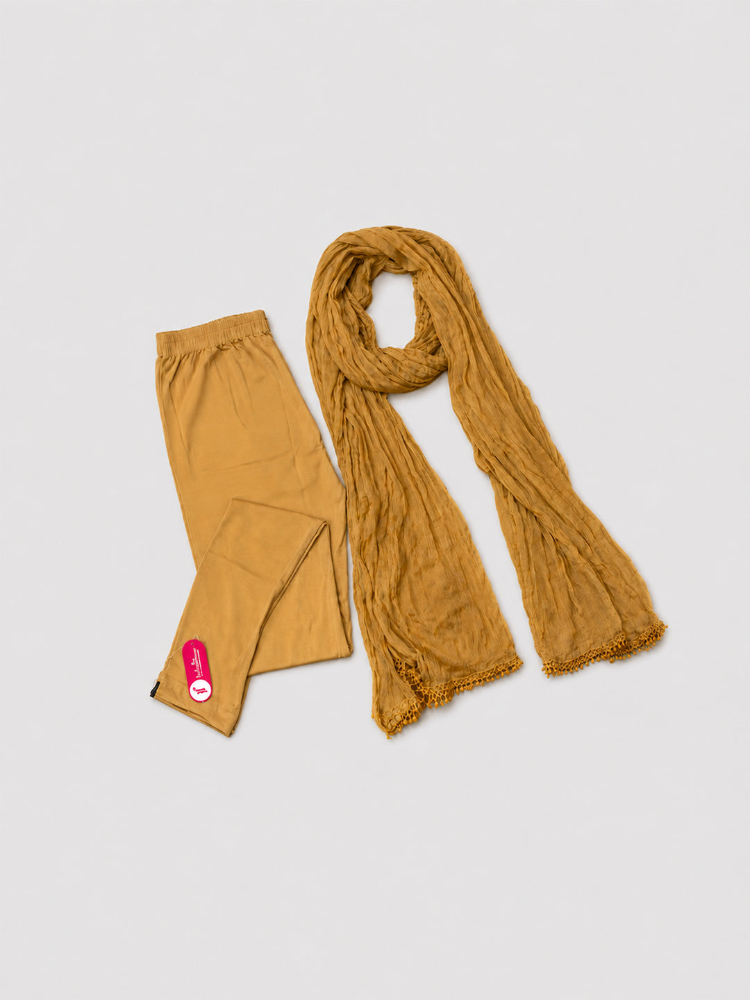 Skin Ankle Leggings with Shawl Combo