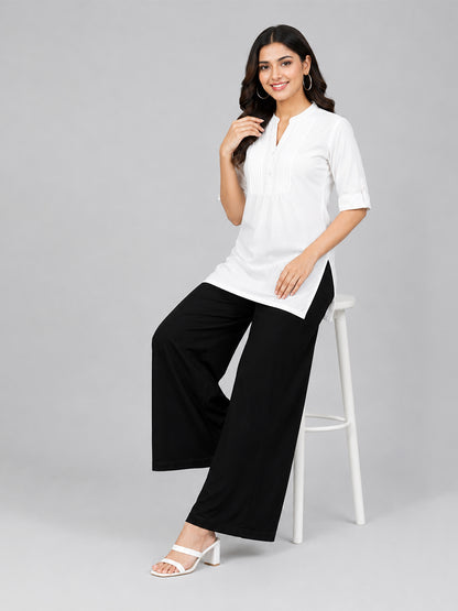 Majestic Black Rayon Palazzo
