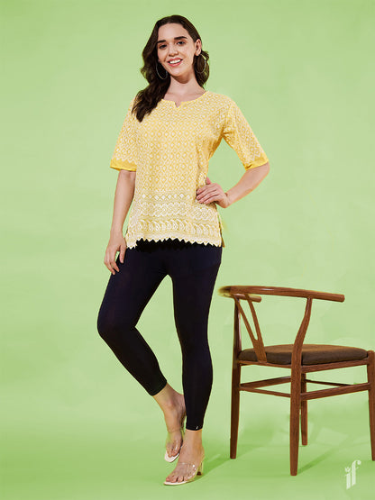 New Navy Cotton 7/8 Leggings