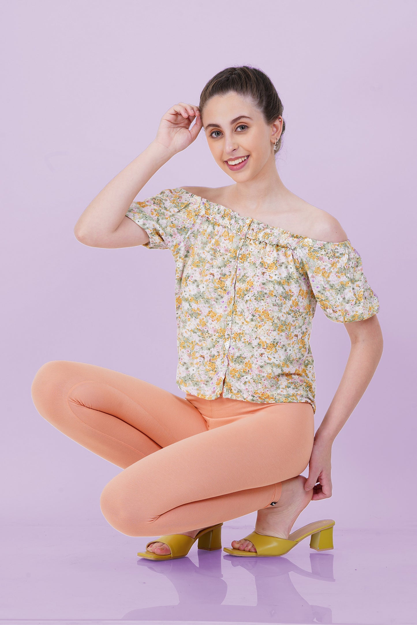 Terra Cotta Cotton Ankle Leggings