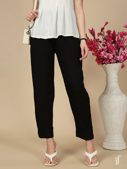 Black Knitted Kurti Pant
