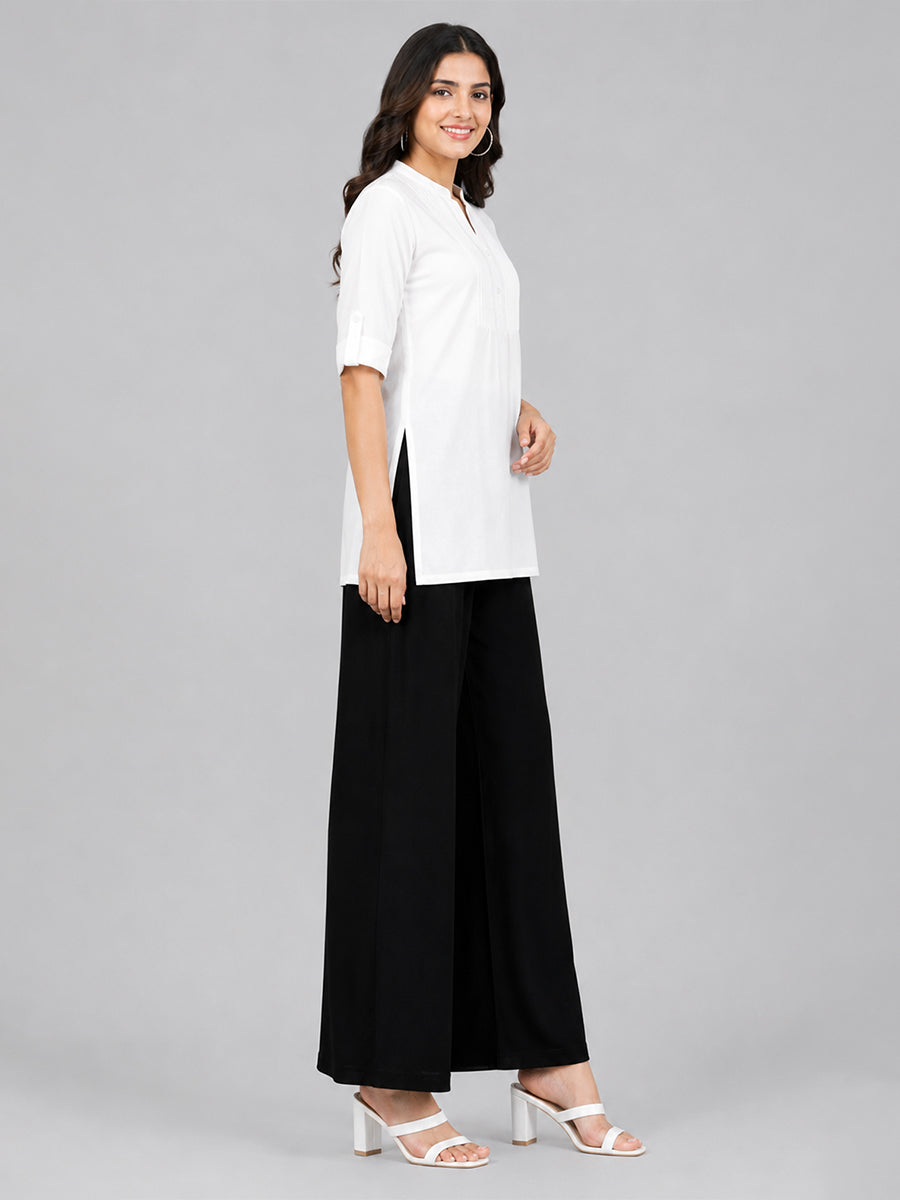 Majestic Black Rayon Palazzo