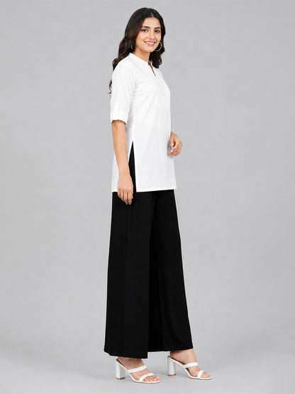 Majestic Black Rayon Palazzo