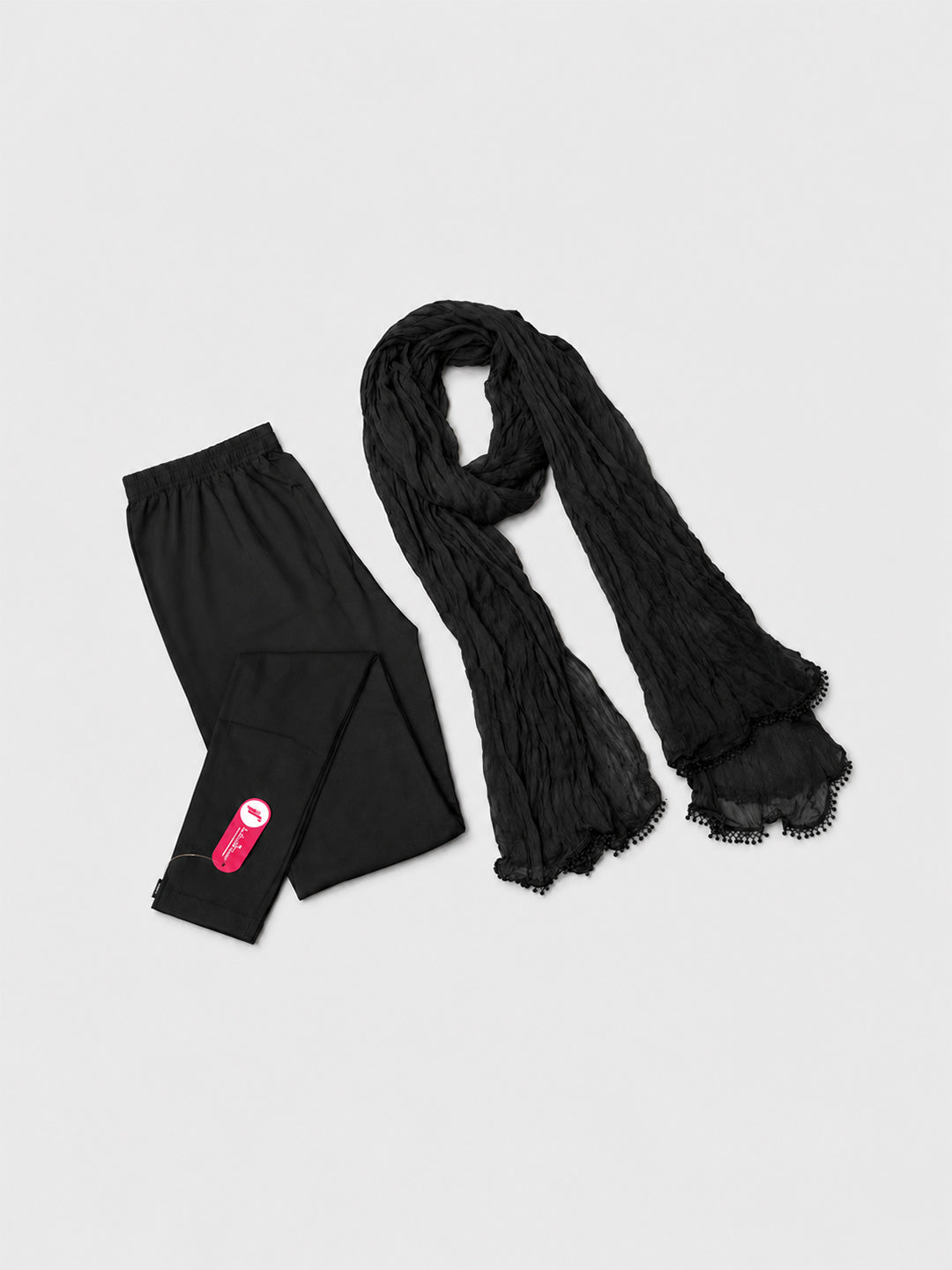 S Grey Ankle Leggings with Shawl Combo