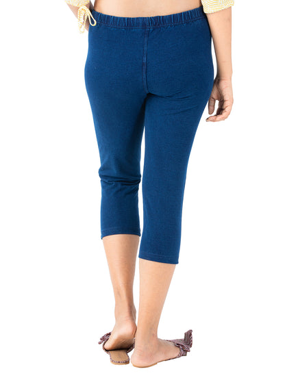Mobile Pocket Denium Capri Jeggings