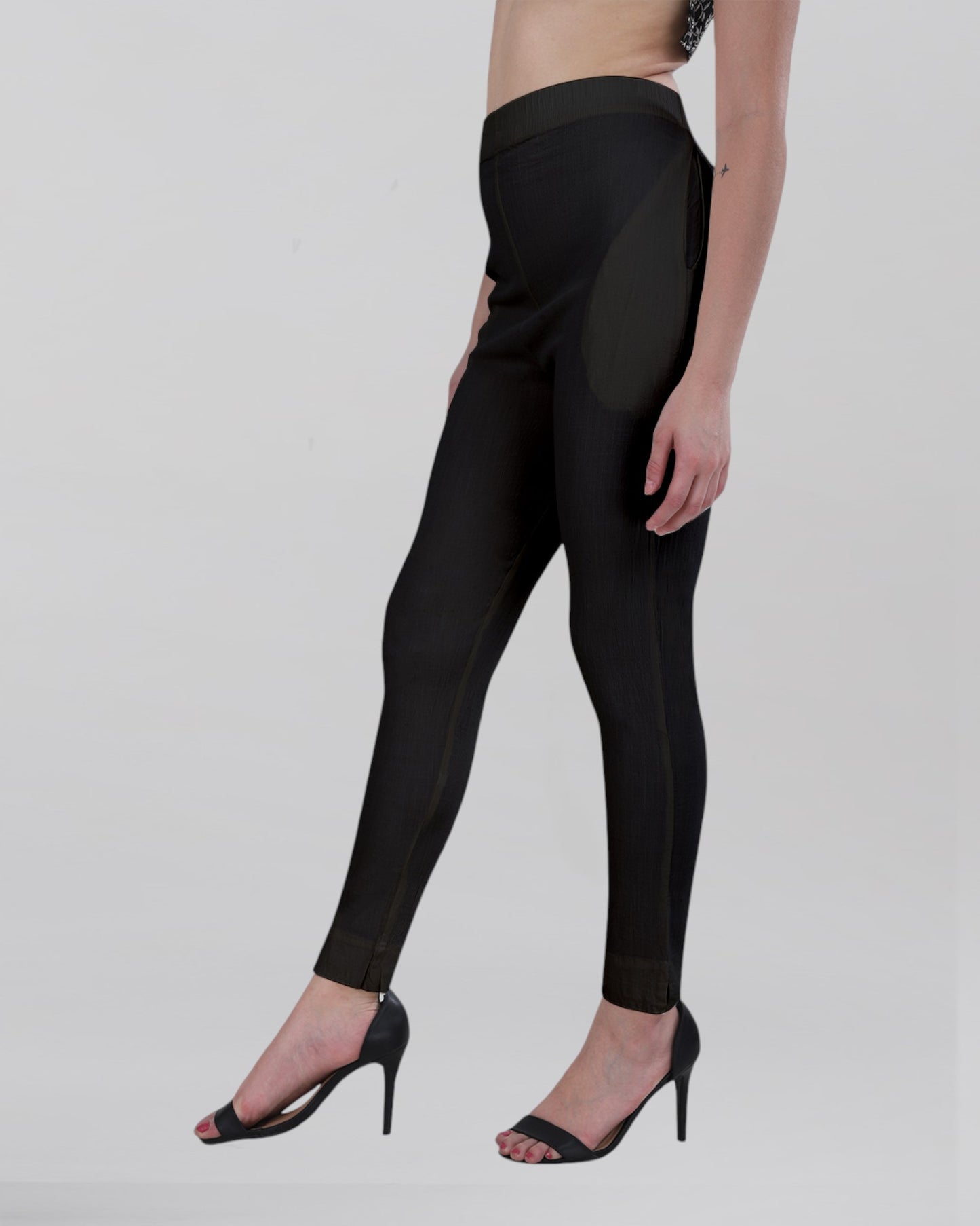 Black Woven Kurti Pant (Buy 1 & Get 1 Free)