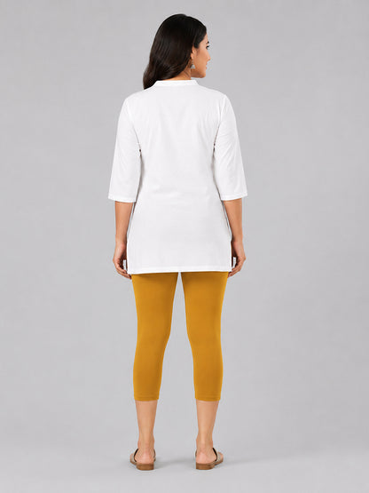 Phantom Honey Viscose Capri Leggings