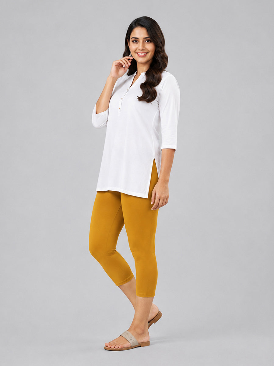 Phantom Honey Viscose Capri Leggings