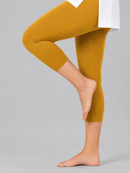 Phantom Honey Viscose Capri Leggings