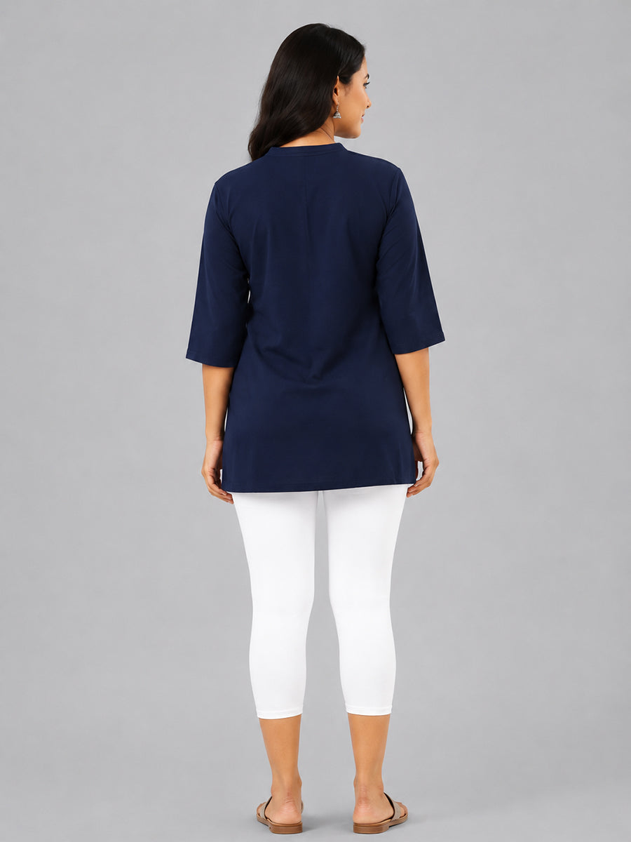 Angelic White Viscose Capri Leggings