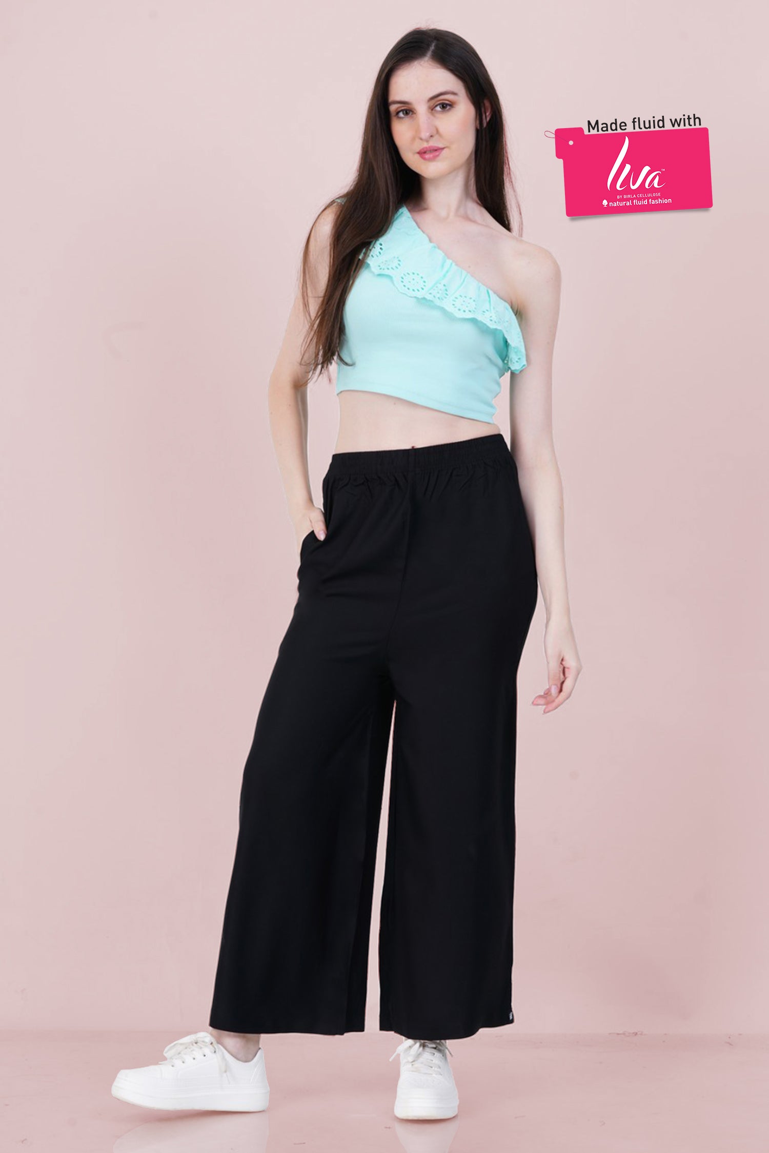 Majestic Black Rayon Palazzo
