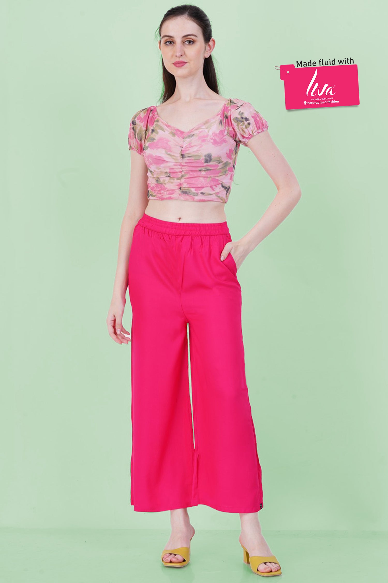Wild Strawberry Rayon Palazzo