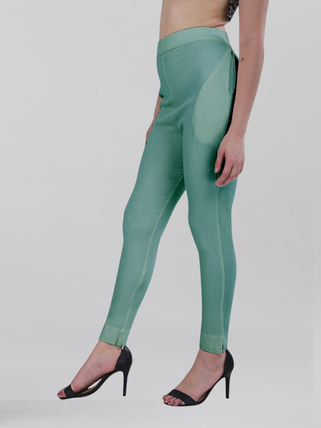 Malachite Green Woven Kurti Pant (Buy 1 & Get 1 Free)