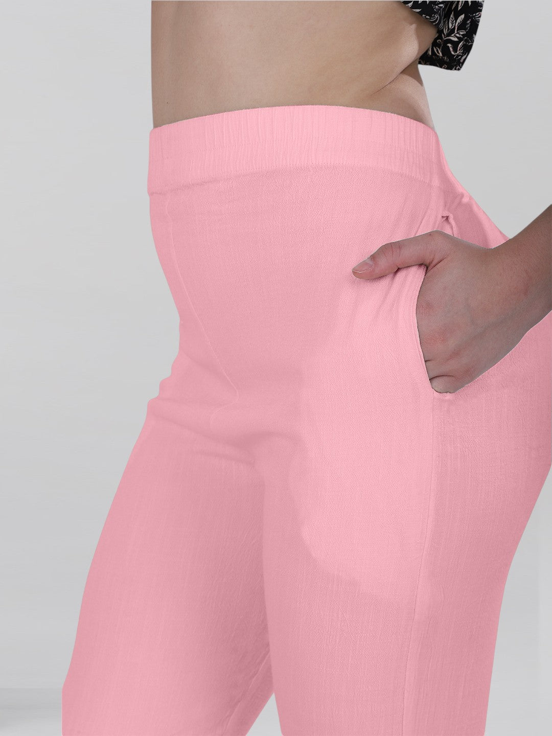 Pink Woven Kurti Pant (Buy 1 & Get 1 Free)